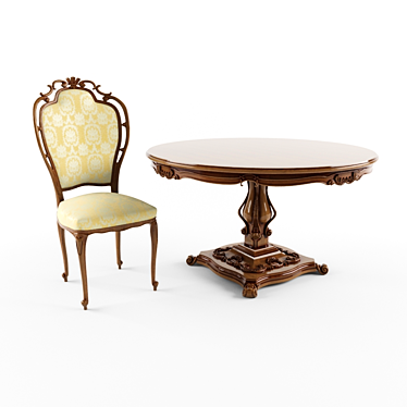 Modern Dining Set 3D model image 1 