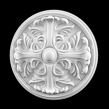 Decorative CNC Rosette Mold 3D model image 1 