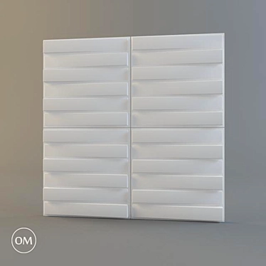 Eco Bamboo 3D Wall Panel 3D model image 1 