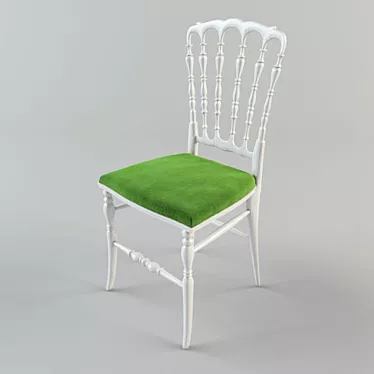 Elegant Classic High Chair 3D model image 1 