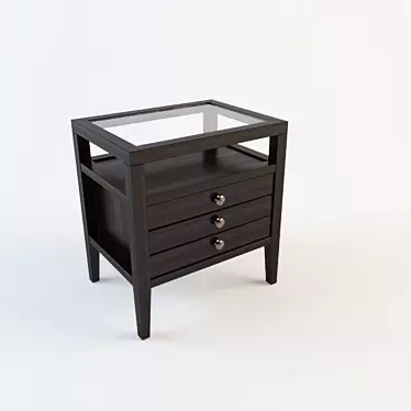 Stylish Bedside Table 3D model image 1 