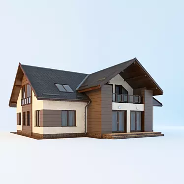 Cozy Courtyard Cottage 3D model image 1 