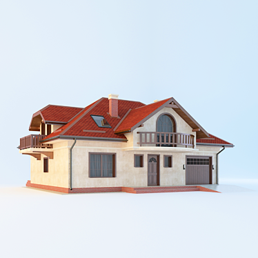 Modern Cottage Design 3D model image 1 