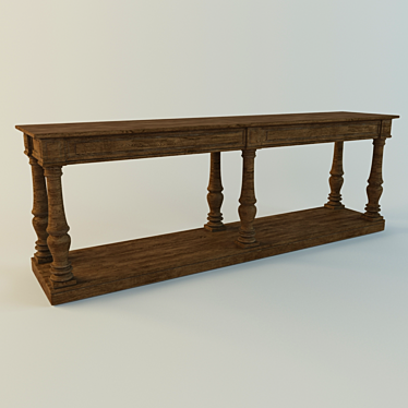 Rustic Relic Console Table 3D model image 1 