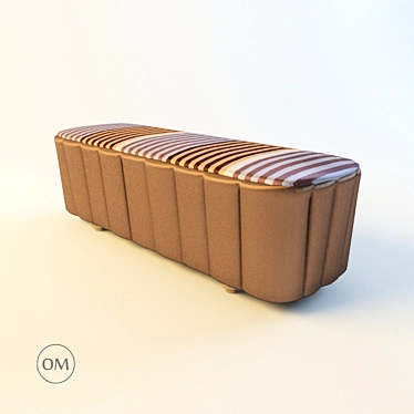 Elegant Paolo Lucchetta Zarina Bench 3D model image 1 