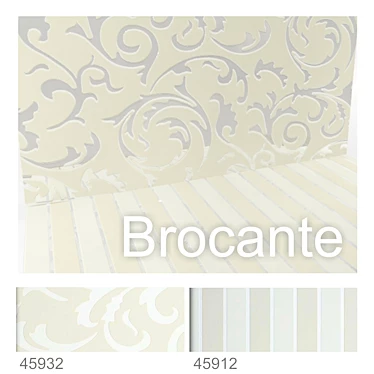 Vintage Brocante Wallpaper 3D model image 1 