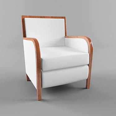 Classic Wooden Armchair 3D model image 1 