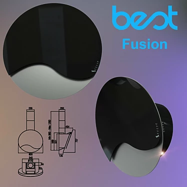 Title: Sleek Fusion Wall Hood 3D model image 1 