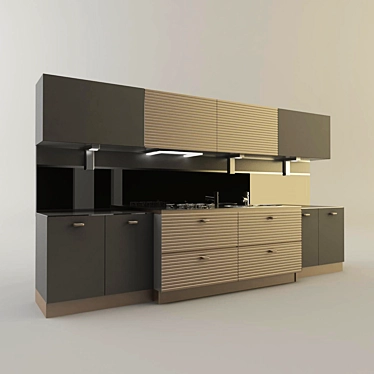 Novalinea Italian Kitchen: Modern & Stylish 3D model image 1 