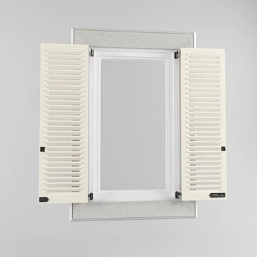 Double Window Shutters 3D model image 1 