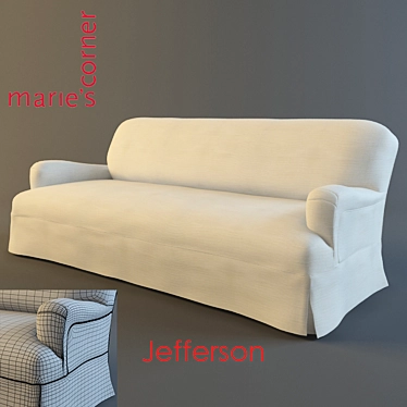 Luxury Jefferson Sofa by Marie's Corner 3D model image 1 