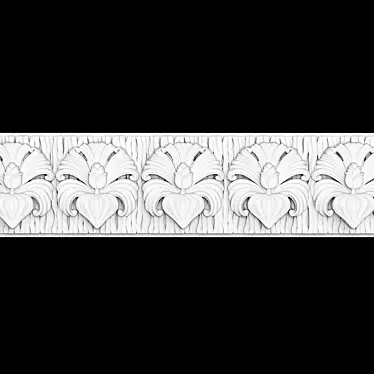 Elegant Frieze Moulding 3D model image 1 