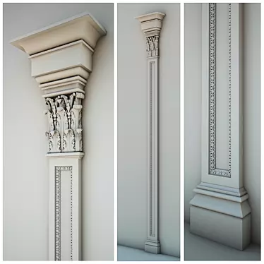 Title: Sleek Pilaster Column 3D model image 1 