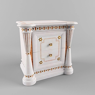 Italian Arredo Classic Princesse - Elegant Bedside Table 3D model image 1 