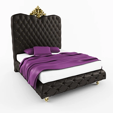 Art Deco Style Bed 3D model image 1 