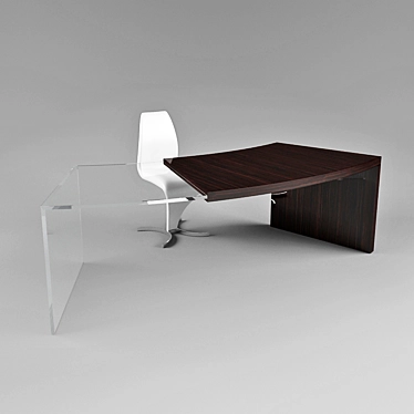 Reflex Angelo Dimensions: Stylish Writing Desk 3D model image 1 