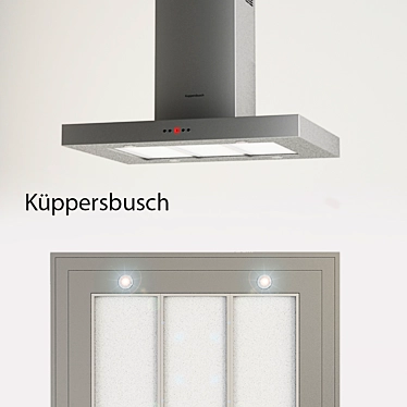 Sleek and Powerful: Kuppersbusch Range Hood 3D model image 1 