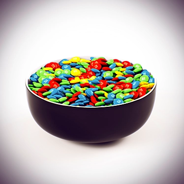 Delicious M&M's in a Bowl 3D model image 1 