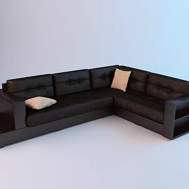 Luxury Velvet Divan Sofa 3D model image 1 