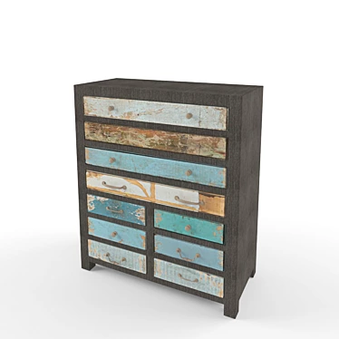  Modern 3-Drawer Chest 3D model image 1 