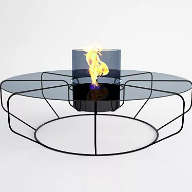 Cozy Heat: Modern Fireplace 3D model image 1 