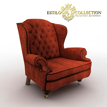 La Manche Estilo Fireplace Chair 3D model image 1 