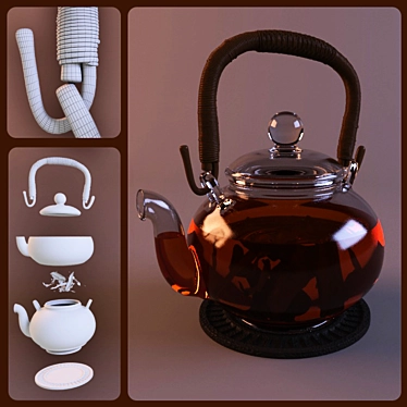 Title: Versatile 3D Kettle for Max, OBJ & FBX 3D model image 1 