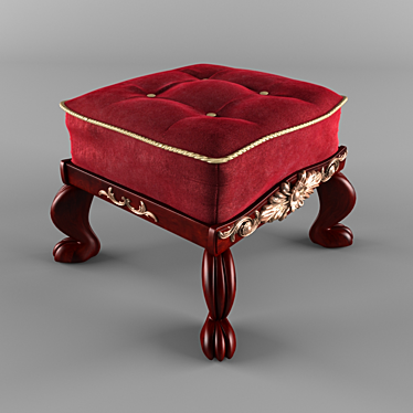 Elegant Classical Ottoman 3D model image 1 