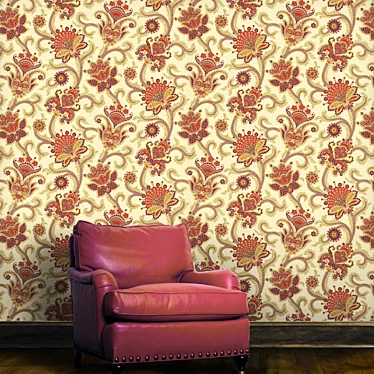 Luxury Textured Wallpaper by Carl Robinson 3D model image 1 