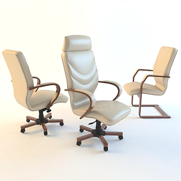 Modern Leather Chair 3D model image 1 