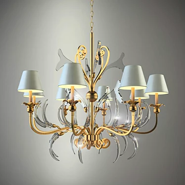 Classic Style Eurolampart Chandelier 3D model image 1 