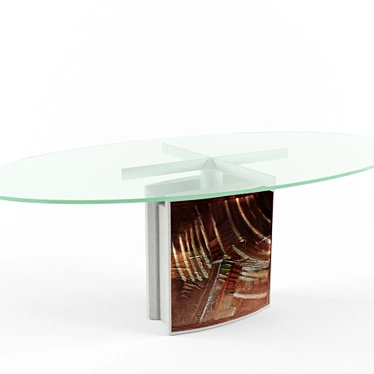 Sleek Glass Dining Table: Dill DL07 3D model image 1 