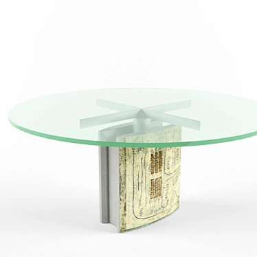 IL Loft Dill DL16 Glass Dining Table 3D model image 1 