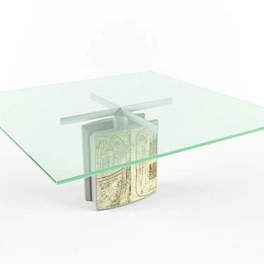 Italian Design Glass Dining Table Dill DL22 by IL Loft 3D model image 1 
