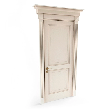Elegant Old Fashion Door 3D model image 1 