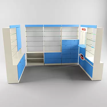 Pharmacy Display Set 3D model image 1 