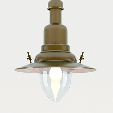 Eastern Style Metal Pendant Lamp 3D model image 1 