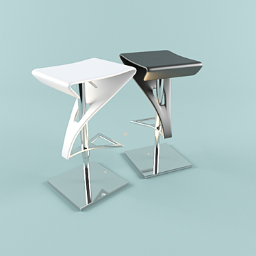 Title: Contemporary Art Barstool 3D model image 1 