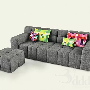 Contemporary Ezzo Design Sofa 3D model image 1 