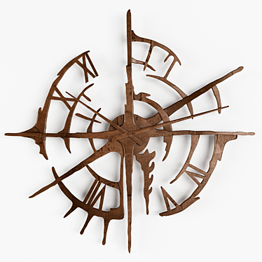 Gallatin Metal Clock – Polys 39400 3D model image 1 