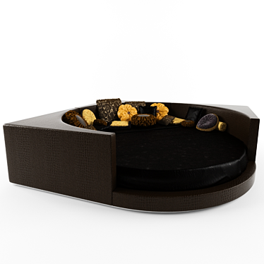 Sleek Lozko Fimes Bed 3D model image 1 