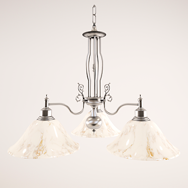 Provence-Inspired Chandelier 3D model image 1 