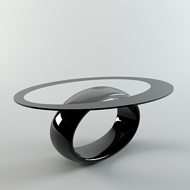 Sleek Wooden Coffee Table 3D model image 1 