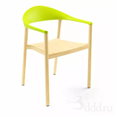 Modern Stackable Armchair 3D model image 1 