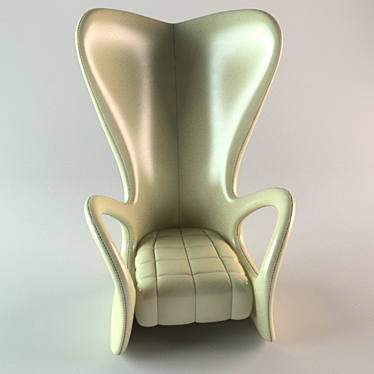 Loft-Style Throne Chair 3D model image 1 