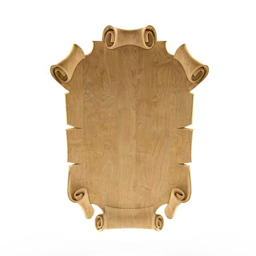 Wooden CNC Cartouche 3D model image 1 