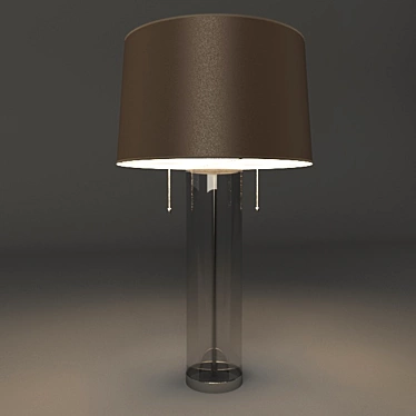 Elegant Glass Column Table Lamp 3D model image 1 