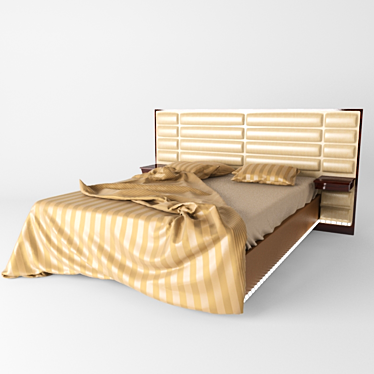 Luxury Italian Bed - Rugiano Rubino 3D model image 1 