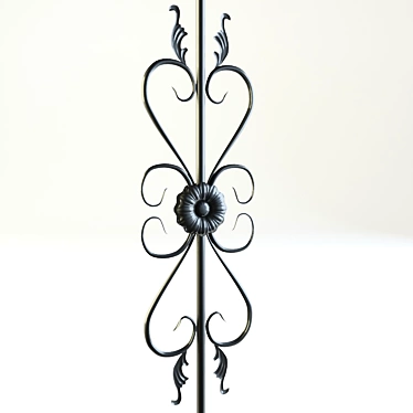 Elegant Wrought Iron Baluster | FBX Included 3D model image 1 