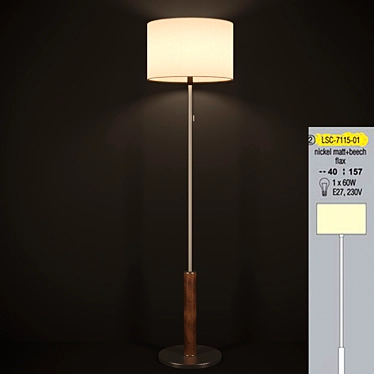 Silvi Italian Floor Lamp 3D model image 1 